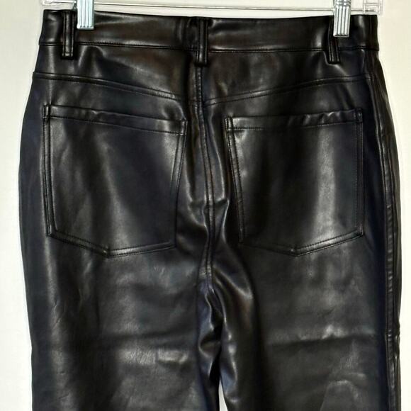WeWoreWhat Womens Lace Front Vegan Leather Black Pant Size 24 NWT - Picture 6 of 10